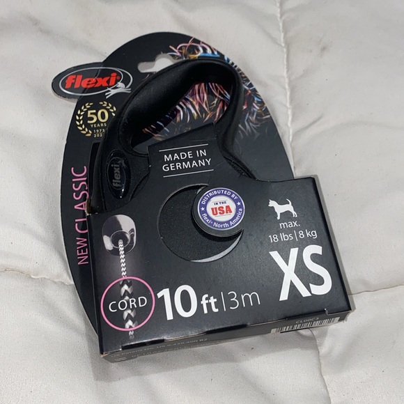 🐶 flexing 10ft Retractable Cord Dog Leash Collar Harness Pet Pets Black - Picture 2 of 3